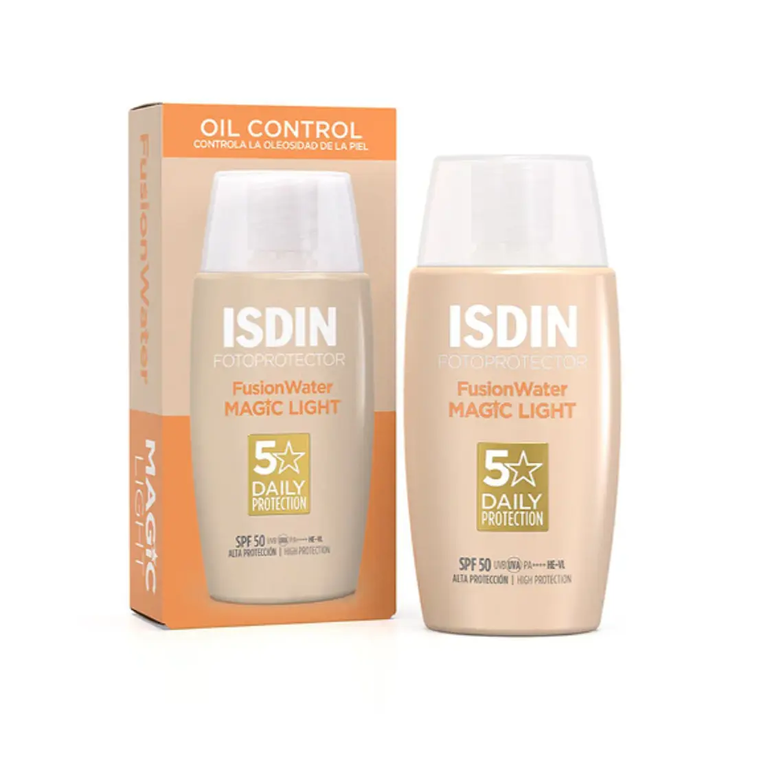 Fotoprotector Fusion Water Magic FPS 50 Light color 50 ml. ISDIN 1