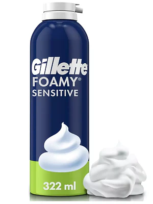 Gillette Espuma de afeitar Foamy Sensitive 322 ml.