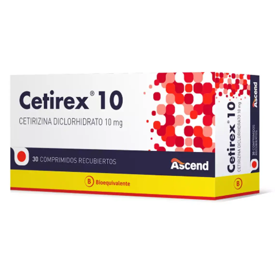 Cetirex (B) Cetirizina 10 mg 30 Comprimidos recubiertos. 1