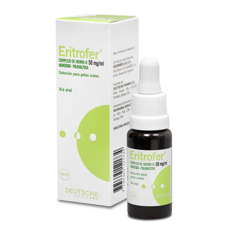 Eritrofer Hierro 50 mg Gotas 20 ml. 1