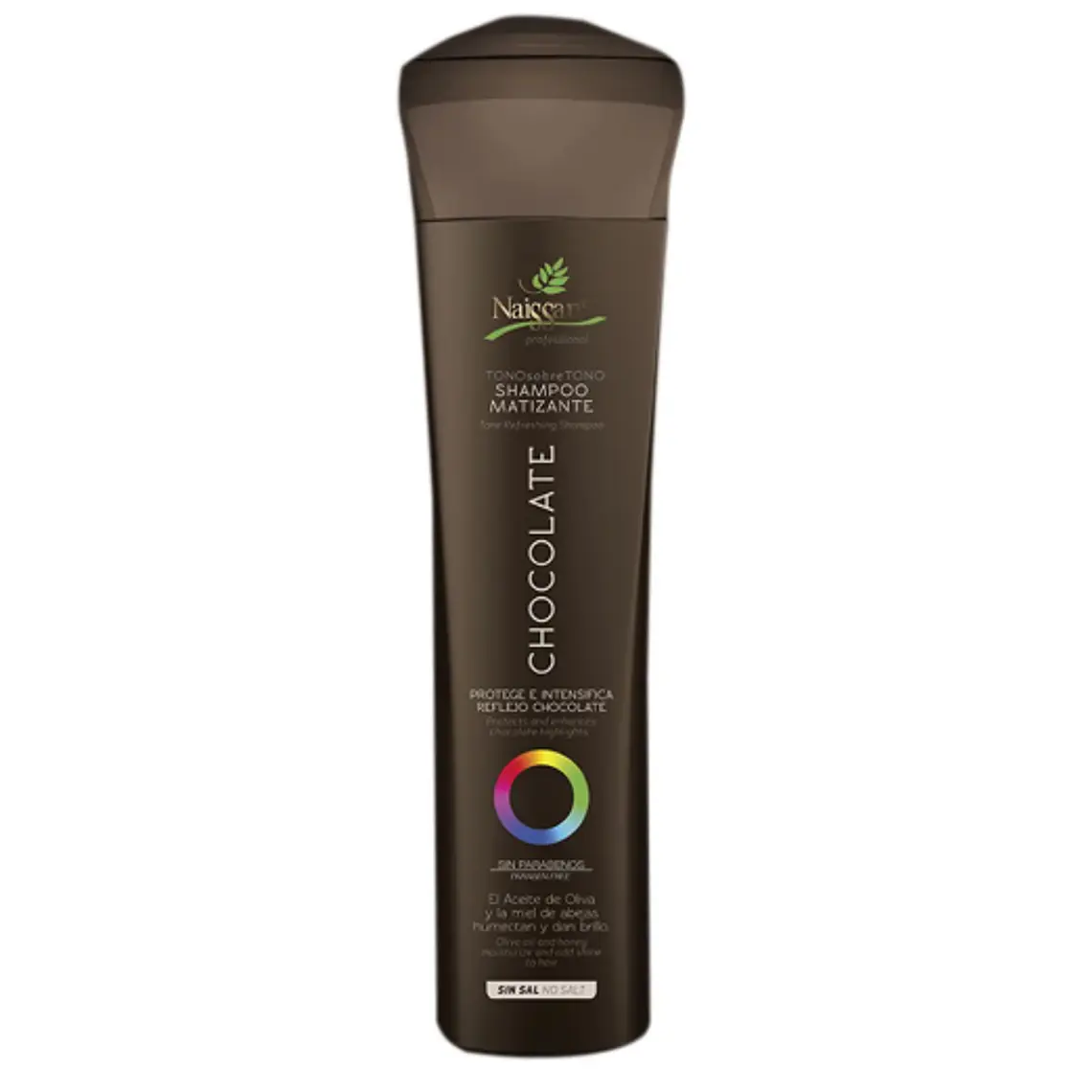 Mascarilla matizante capilar Chocolate tono sobre tono sin sal 300 ml. Naissant. 1