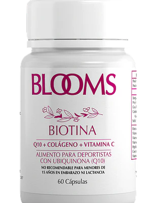 Blooms Biotina Q10 Colageno Vitamina C 60 Cápsulas