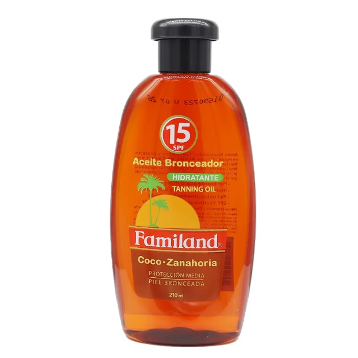 Familand Aceite bronceador FPS 15 Coco-Zanahoria 210 ml. 1