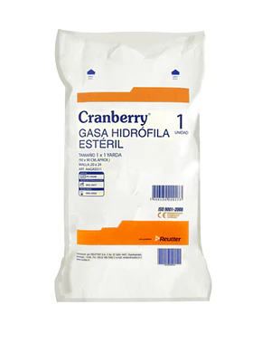 Gasa hidrófila estéril 1 1/2 yarda 12 Unidades. Reutter