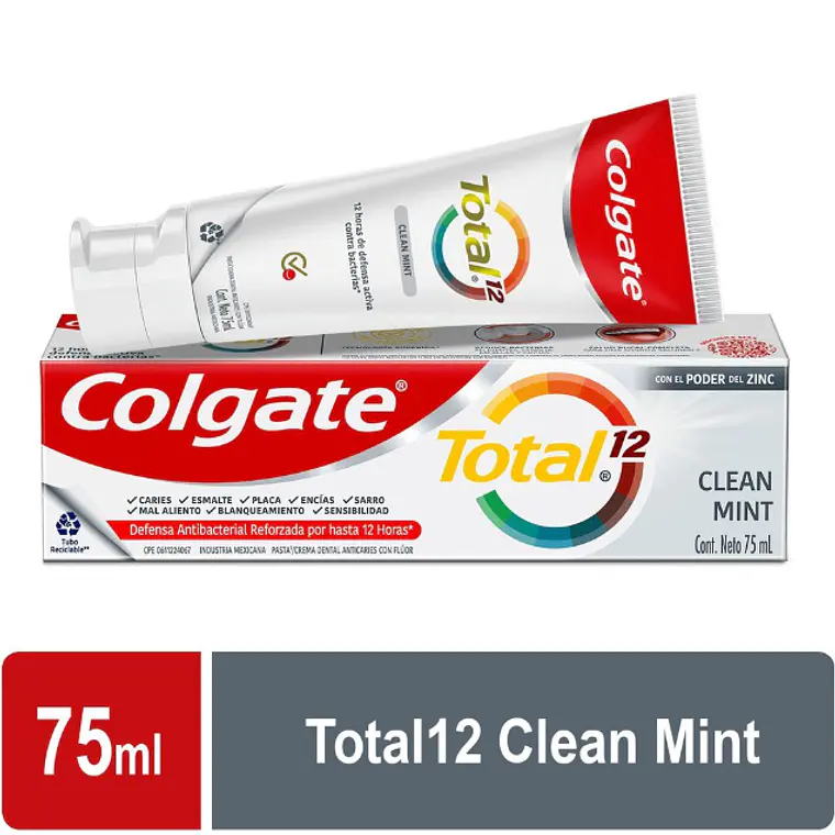 Crema dental Colgate Total 12 Cleant Mint 63 ml. 1
