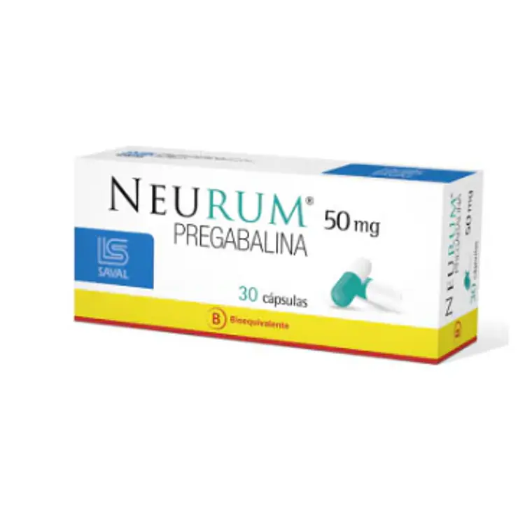 Neurum (B) Pregabalina 50 mg 30 Cápsulas. 1