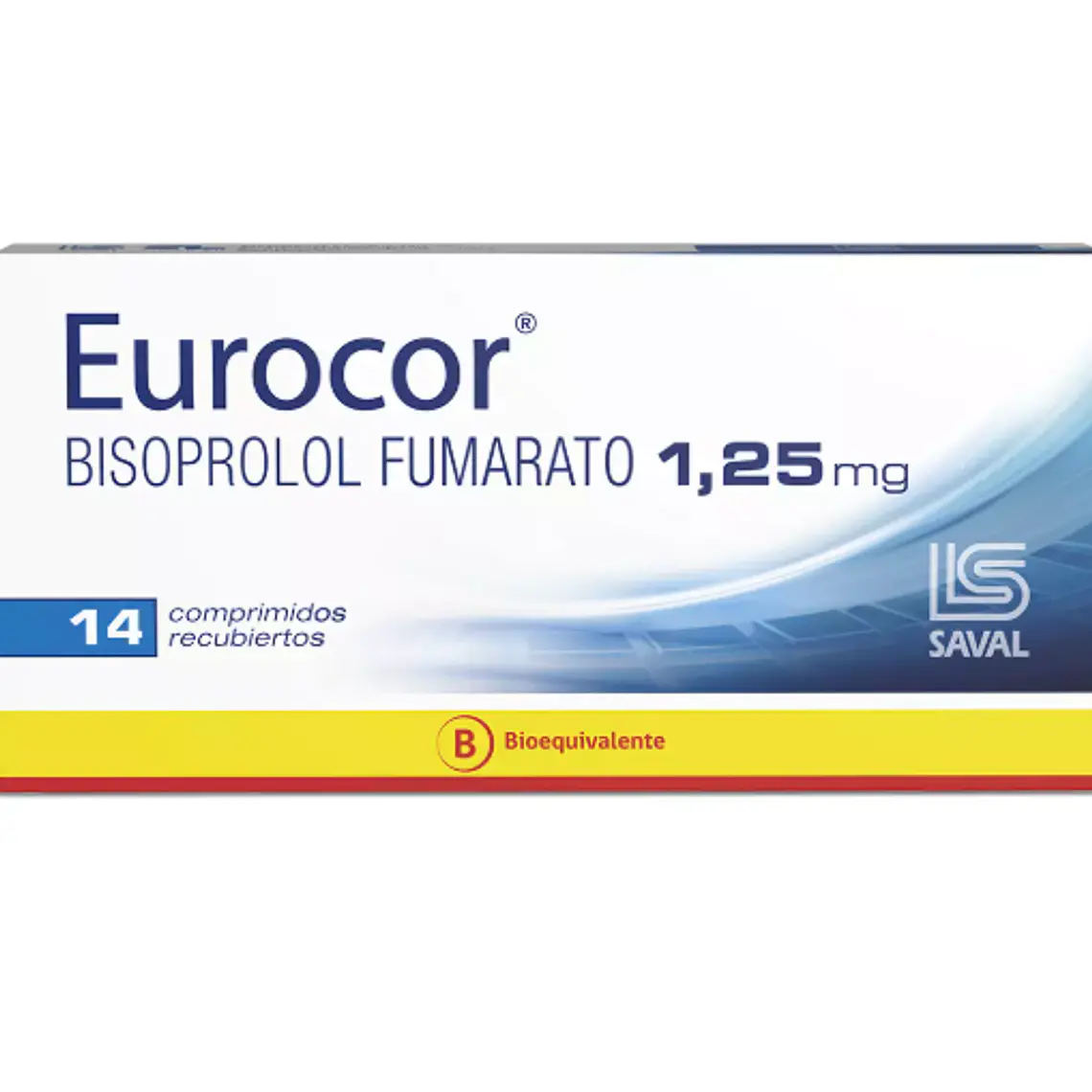 Eurocor (B) Bisoprolol 1,25 mg 14 Comprimidos recubiertos. 1