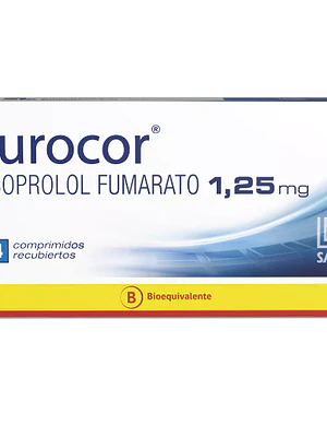 Eurocor (B) Bisoprolol 1,25 mg 14 Comprimidos recubiertos.