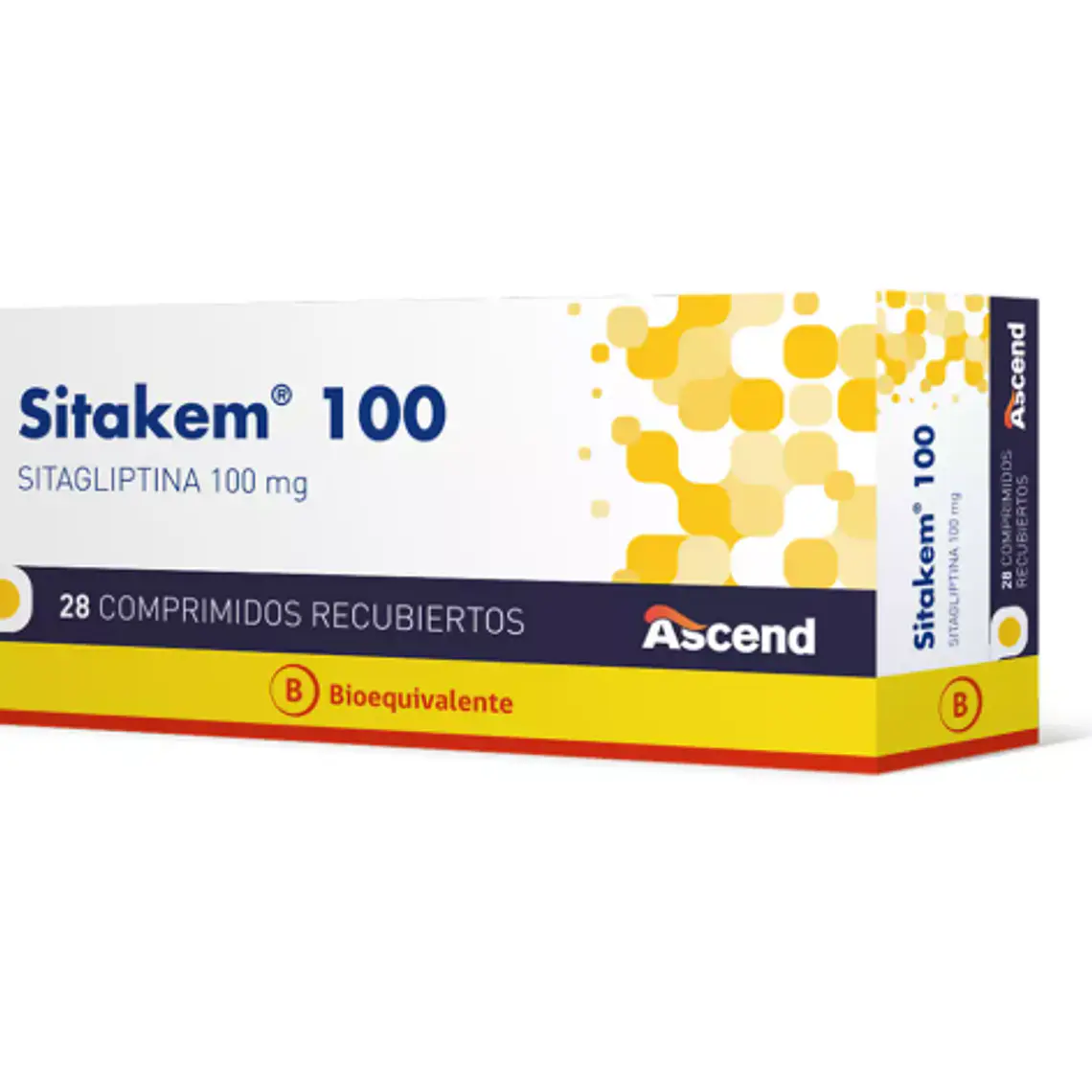 Sitakem (B) Sitagliptina 100 mg 28 Comprimidos recubiertos. 1