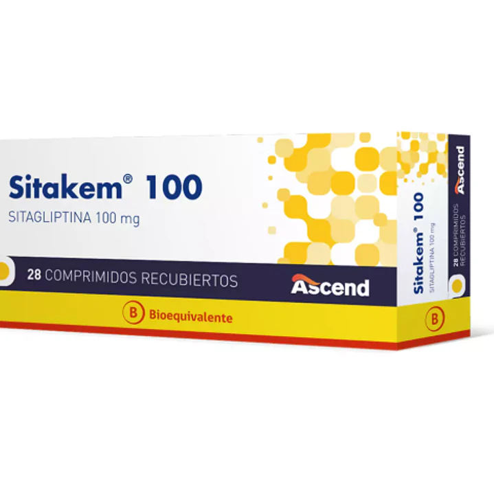 Sitakem (B) Sitagliptina 100 mg 28 Comprimidos recubiertos. 1