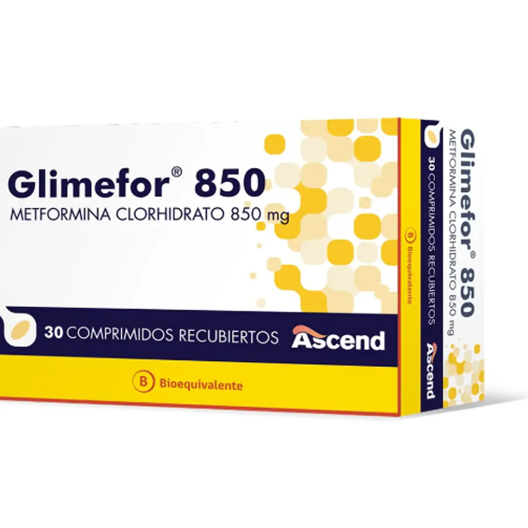 Glimefor (B) Metformina 1000 mg 30 Comprimidos recubiertos. 1