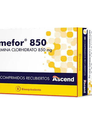 Glimefor (B) Metformina 1000 mg 30 Comprimidos recubiertos.