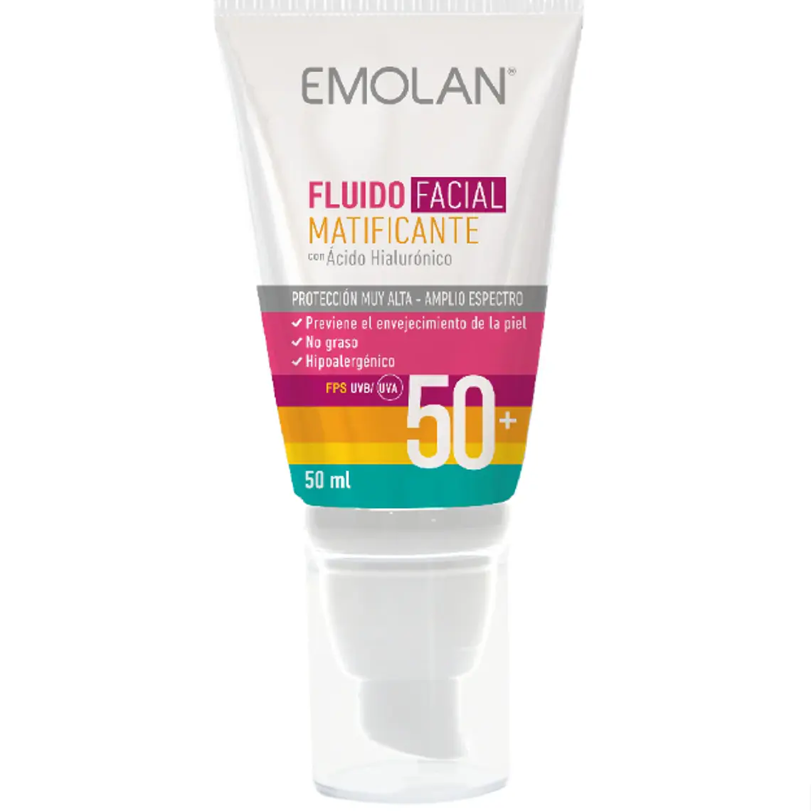 Emolan Protector solar FPS 50+ Fluído facial matificante 50 ml. 1