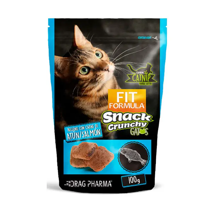 Fit Fórmula Snack Crunchy gatos Atún Salmón 100 g. 1