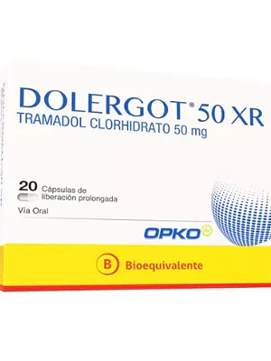 Dolergot XR (B) Tramadol 50 mg 20 Cápsulas.