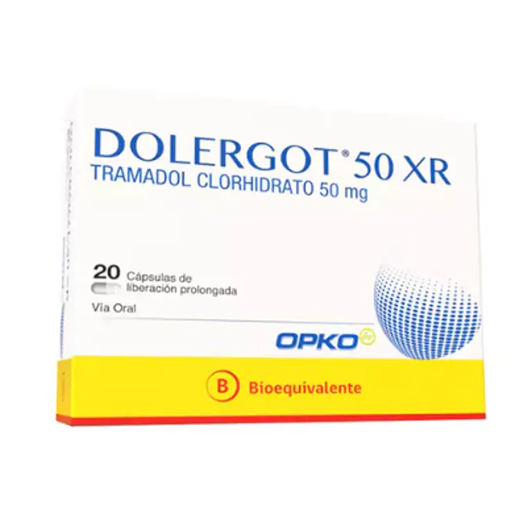 Dolergot XR (B) Tramadol 50 mg 20 Cápsulas. 1