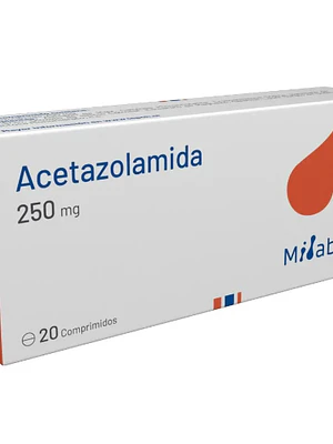 Acetazolamida 250 mg 20 Comprimidos. Mintlab