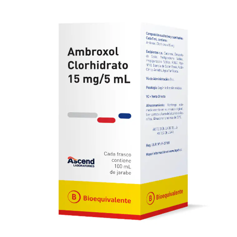 Ambroxol (B) 15 mg /5 ml Jarabe 100 ml. Ascend 1