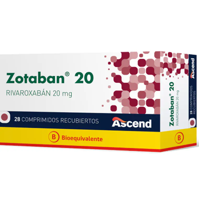 Zotaban (B) Rivaroxabán 20 mg 28 Comprimidos recubiertos. 1