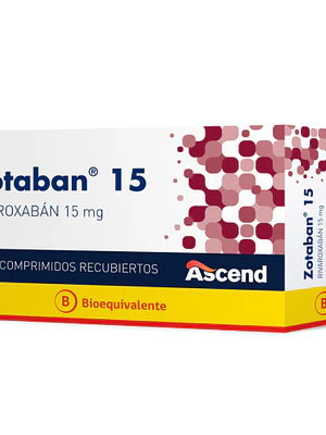 Zotaban (B) Rivaroxabán 15 mg 28 Comprimidos recubiertos.