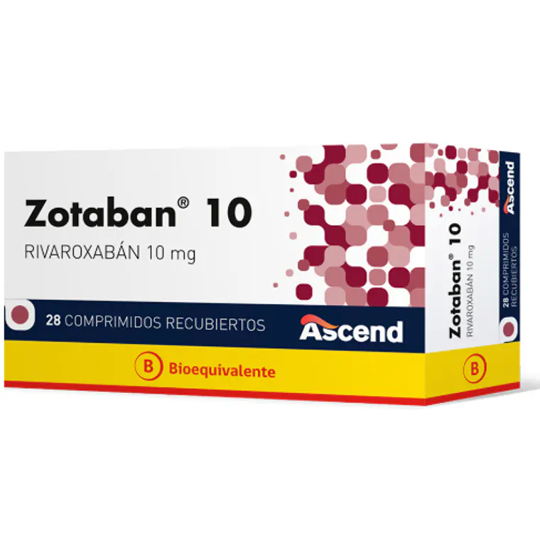 Zotaban (B) Rivaroxabán 10 mg 28 Comprimidos recubiertos. 1