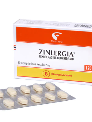Zinlergia (B) Fexofenadina 120 mg 30 Comprimidos recubiertos.