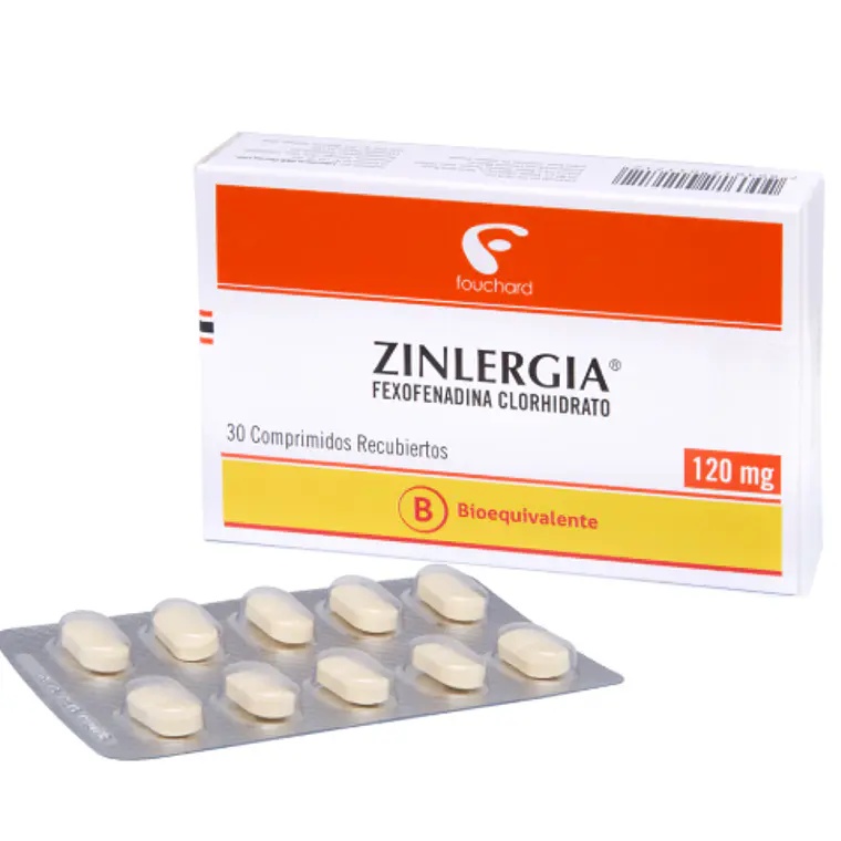 Zinlergia (B) Fexofenadina 120 mg 30 Comprimidos recubiertos. 1
