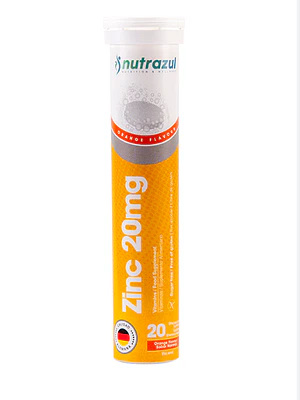 Zinc 20 mg 20 Tabletas efervescentes. Nutrazul