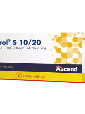 Zetirol S (B) Ezetimiba, Simvastatina 10/20 mg 28 Comprimidos.