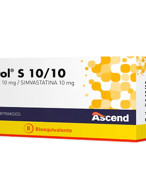 Zetirol S (B) Ezetimiba, Simvastatina 10/10 mg 28 Comprimidos.