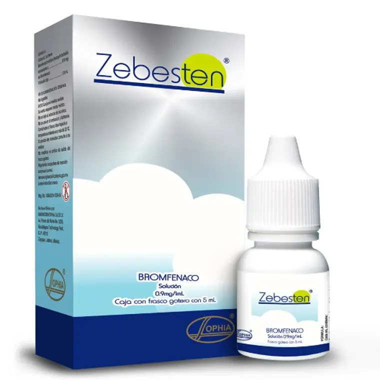 Zebesten Bromfenaco 0,09 % Solución oftálmica 5 ml. 1