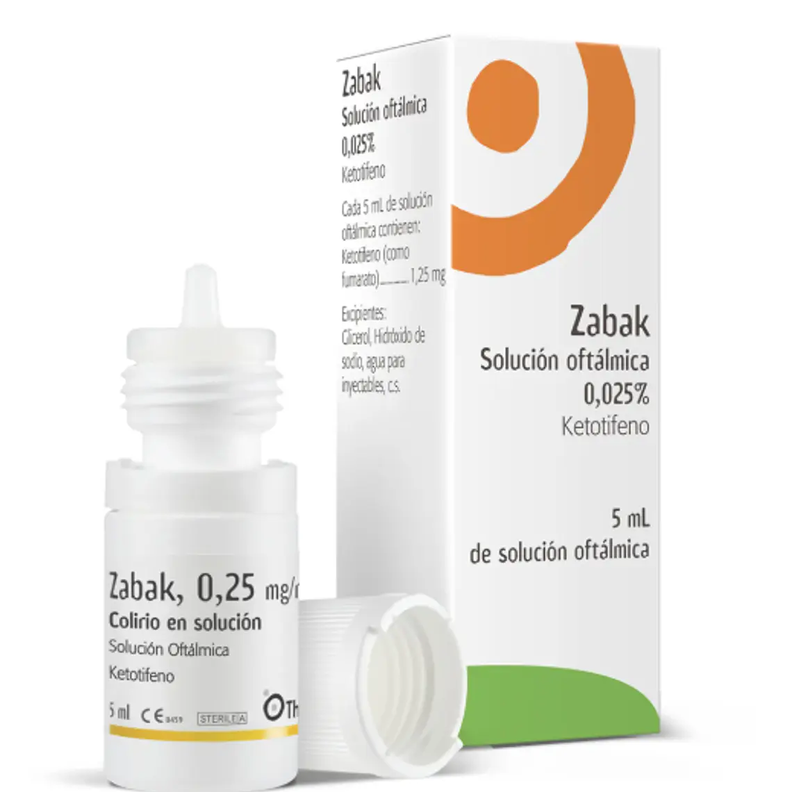 Zabak Ketotifeno 0,025 % Solución oftálmica 5 ml. 1