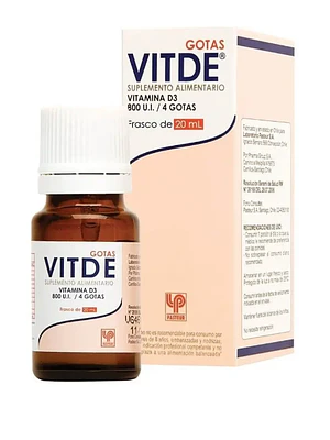 Vitde Vitamina D3 800 UI / 4 gotas 20 ml.