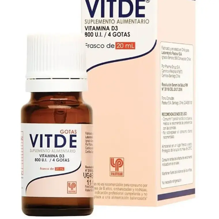 Vitde Vitamina D3 800 UI / 4 gotas 20 ml. 1