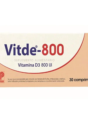 Vitde Vitamina D3 800 UI 30 Comprimidos.