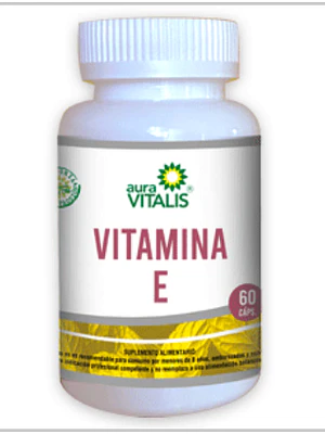 Vitamina E 253 mg 60 Cápsulas. Aura Vitalis