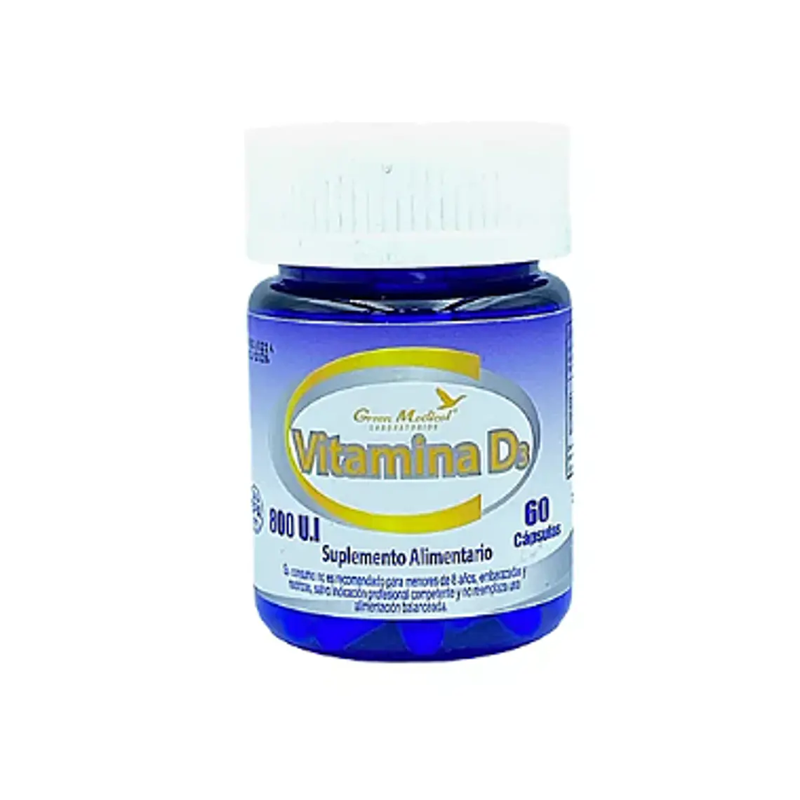 Vitamina D3 800 UI 60 Cápsulas. Green Medical 1