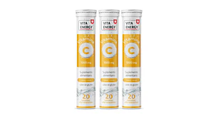 Vitamina C 1000 mg Sabor limón 20 Tabletas efervescentes. Vita energy