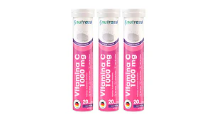 Vitamina C  1000 mg Sabor berries 20 Tabletas efervescente. Nutrazul