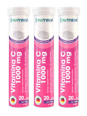Vitamina C  1000 mg Sabor berries 20 Tabletas efervescente. Nutrazul
