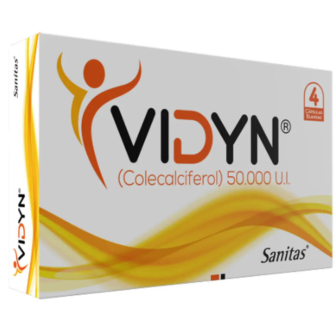 Vidyn 50.000 UI Vitamina D3 4 Cápsulas blandas. 1