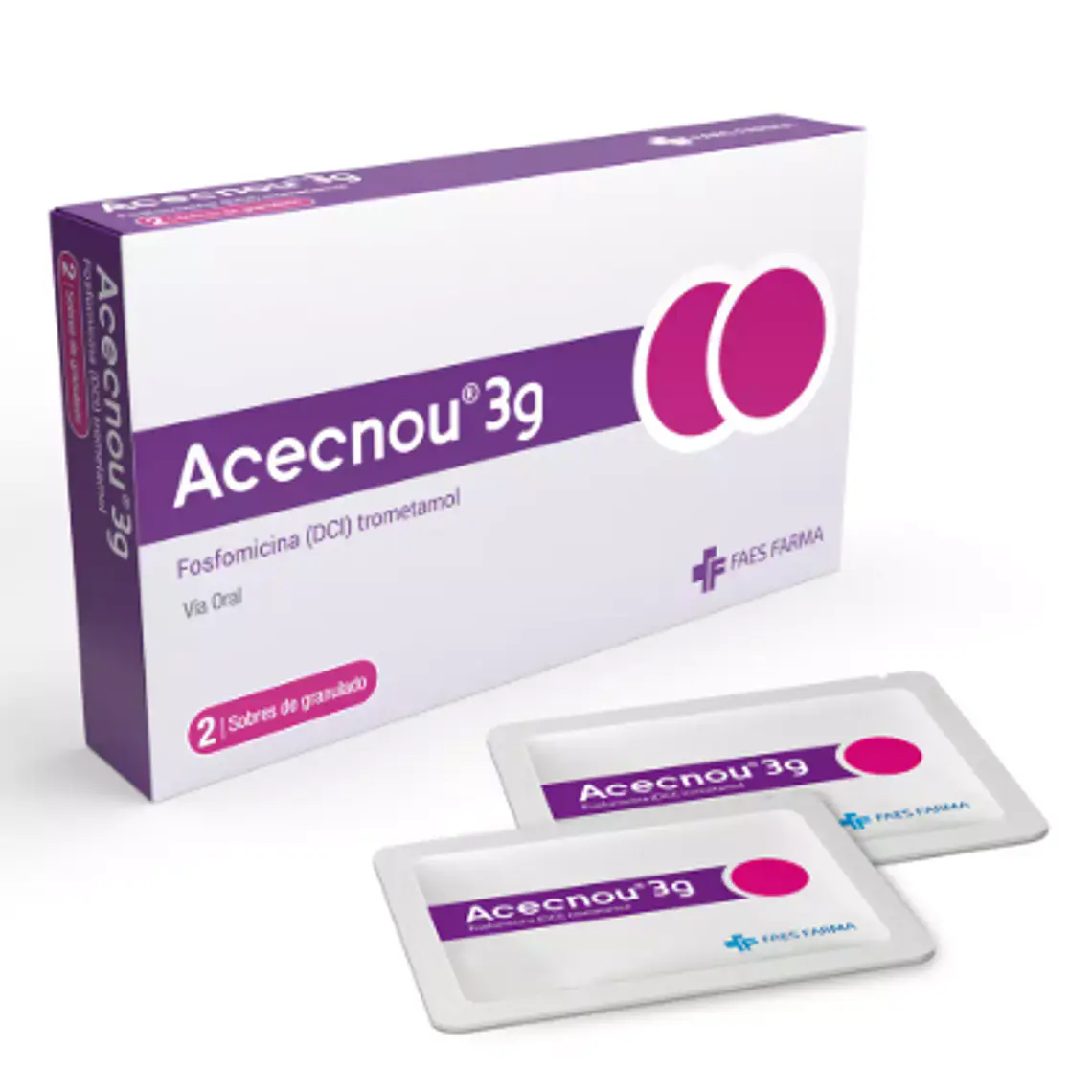 Acecnou Fosfomicina 3 g Solución oral 2 Sobres. 1