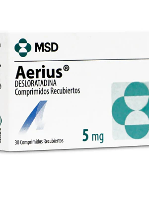 Aerius Desloratadina 5 mg 30 Comprimidos recubiertos.