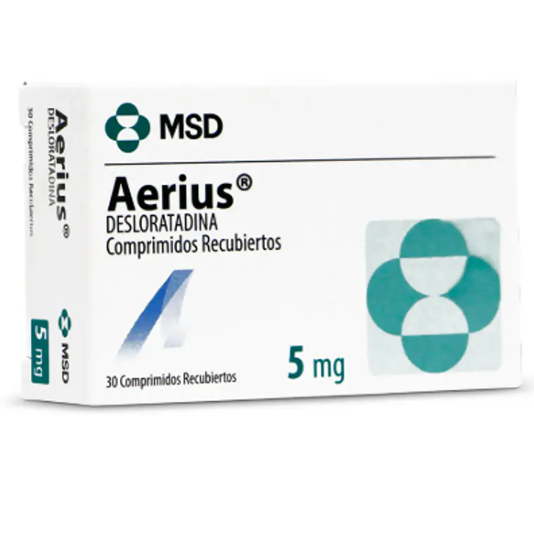 Aerius Desloratadina 5 mg 30 Comprimidos recubiertos. 1