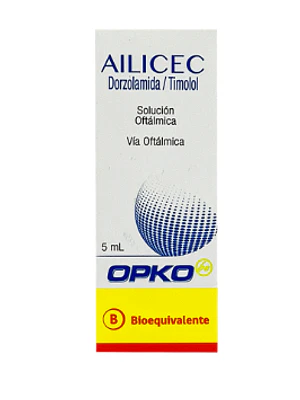 Ailicec (B) Dorzolamida, Timolol Solución oftálmica 5 ml.