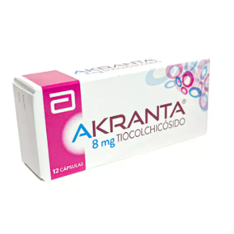 Akranta Tiocolchicósido 8mg 12 Cápsulas. 1