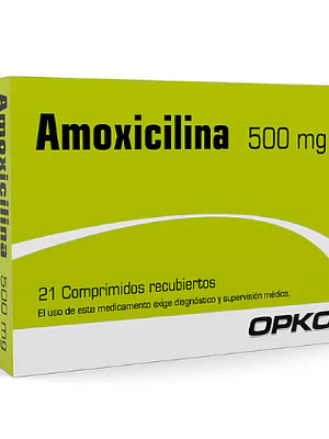 Amoxicilina 500 mg 21 Comprimidos recubiertos. Opko