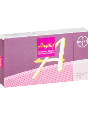 Angeliq Drosperinona, Estradiol 28 Comprimidos recubiertos.