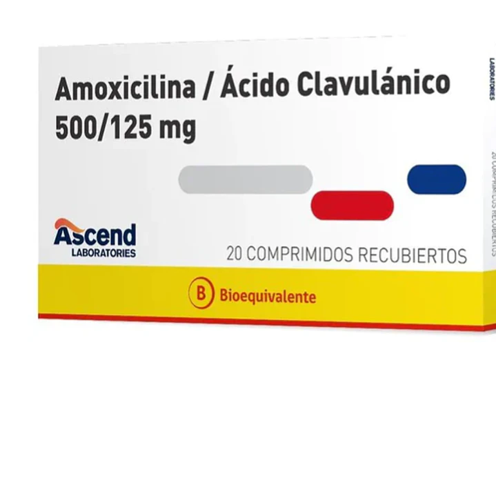 Amoxicilina Ácido Clavulánico (B) 500/125 mg 20 Comprimidos. Ascend 1