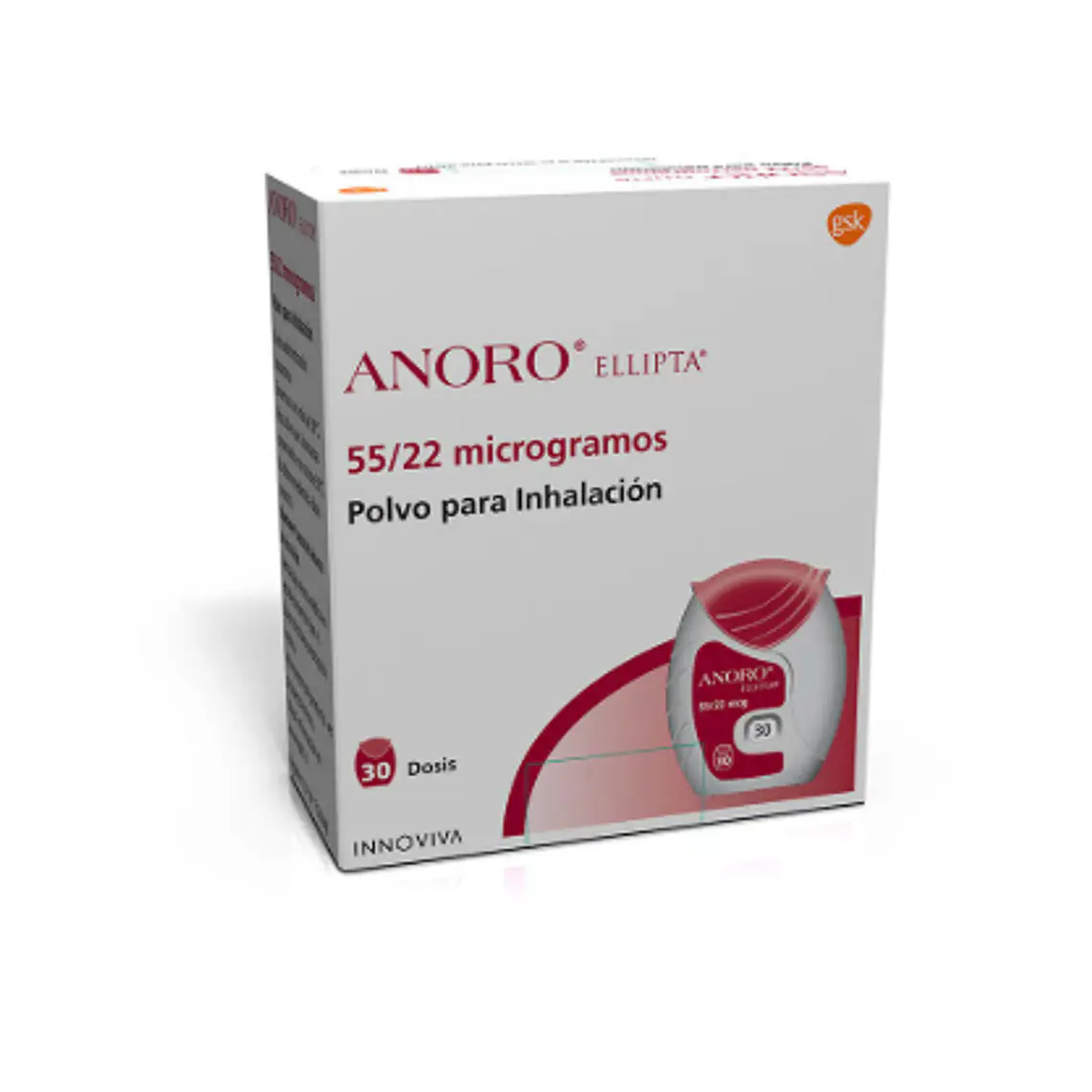Anoro Ellipta 55/22 mcg Polvo para inhalación 30 Dosis. 1